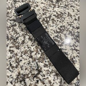 NWOT . . .  True Religion Garlik Military Style Squeeze Buckle Web Belt |  Black